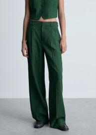 MANGO Pinstripe Wide Leg Pants at Mango Outlet